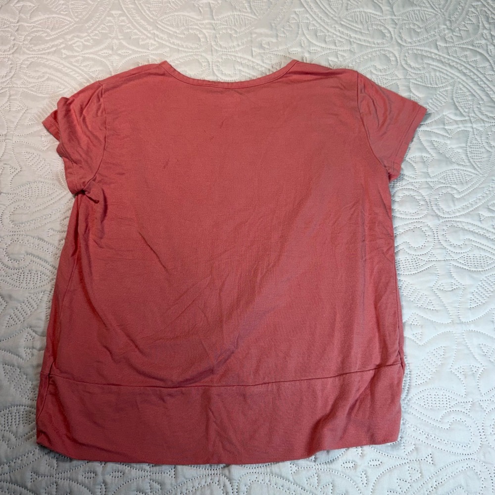 Wonder Nation Girls Cheerleader Graphic Twist Front Tee Pink Size L 10-12 - Picture 4 of 4